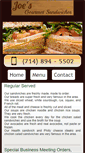 Mobile Screenshot of joesdeligourmetsandwiches.com
