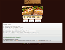 Tablet Screenshot of joesdeligourmetsandwiches.com